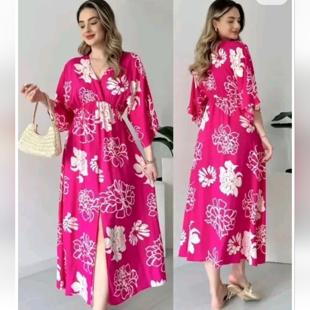 Floral Pink Maxi Dress